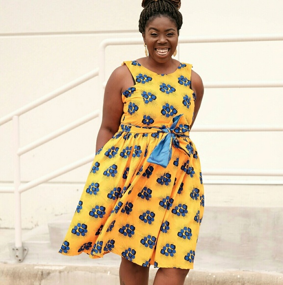 ankara knee length dresses